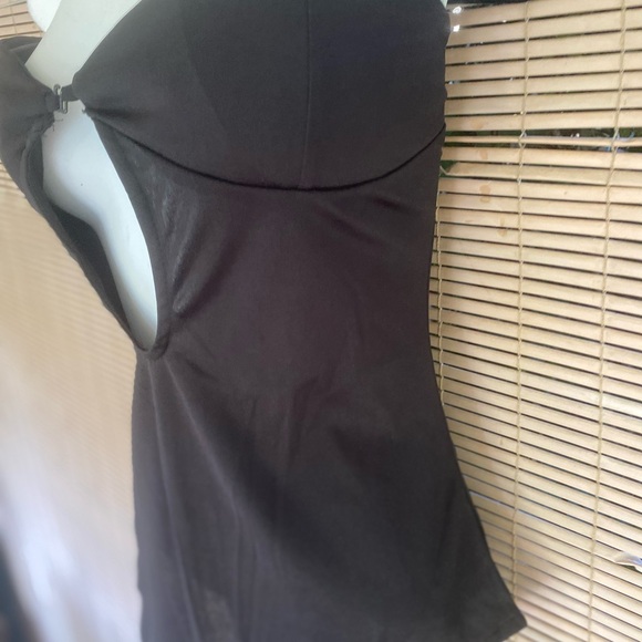 Black Lace Long Dress w Two Bodysuits - Picture 10 of 15